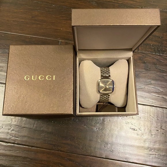 GUCCI Bronze Dial G-Gucci 125.5 Series Stainless Steel Women's Wrist Watch - Picture 5 of 7